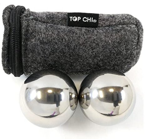 Top Chi 1 lb. 1.5 Inch Solid Stainless Steel Baoding Balls