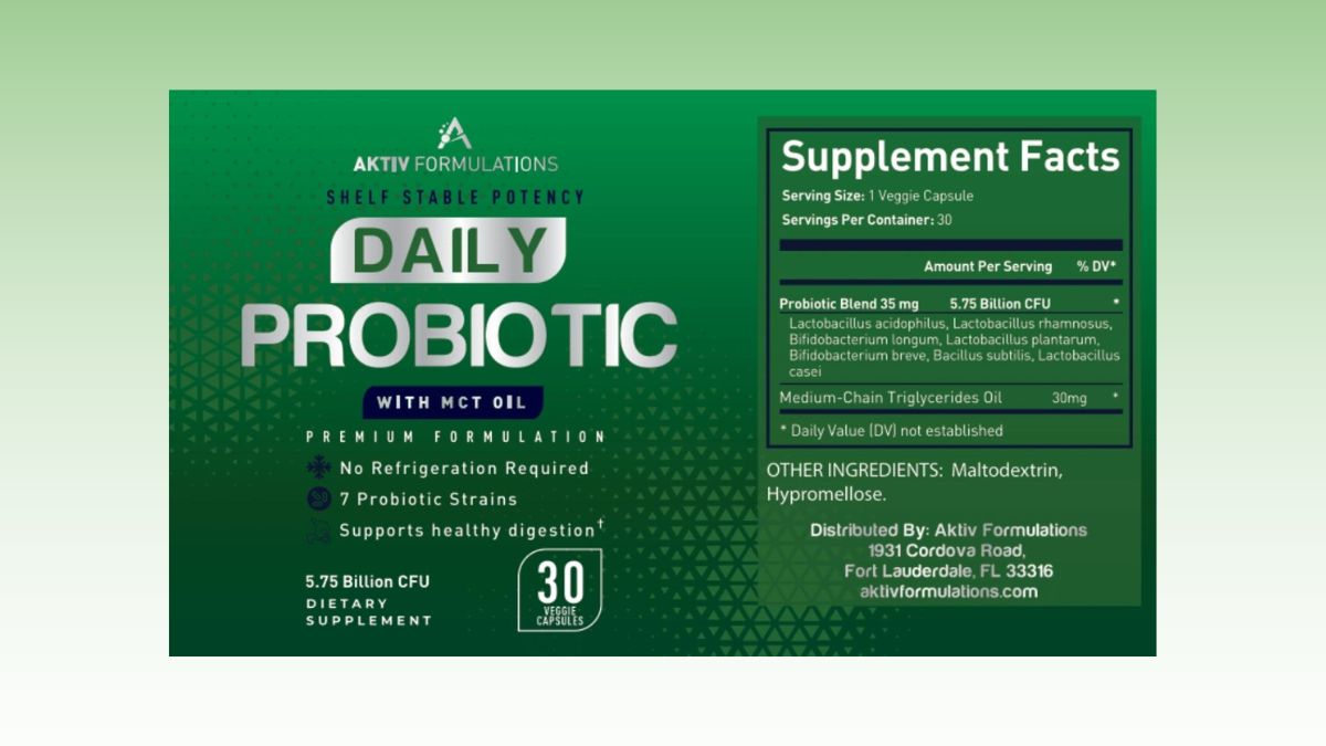 Aktiv Formulations Daily Probiotic Dosage